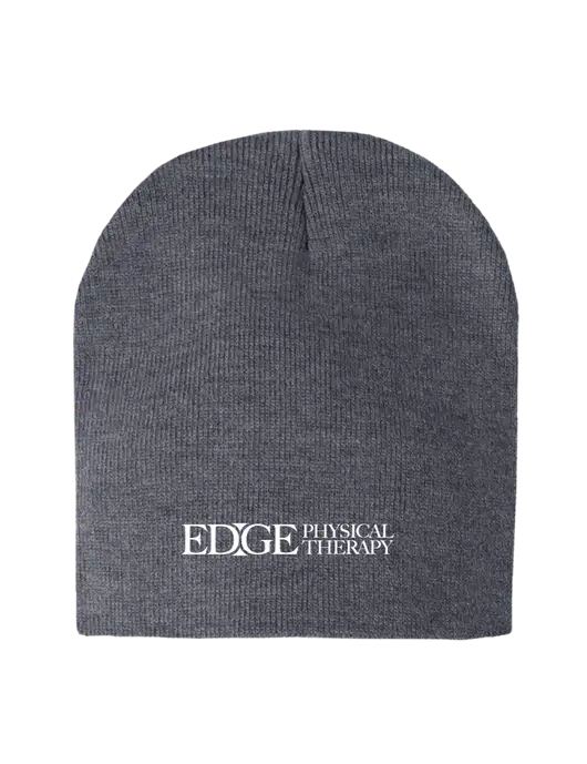 Dark Grey Heather Element Knit Beanie w/Edge Physical Therapy Logo