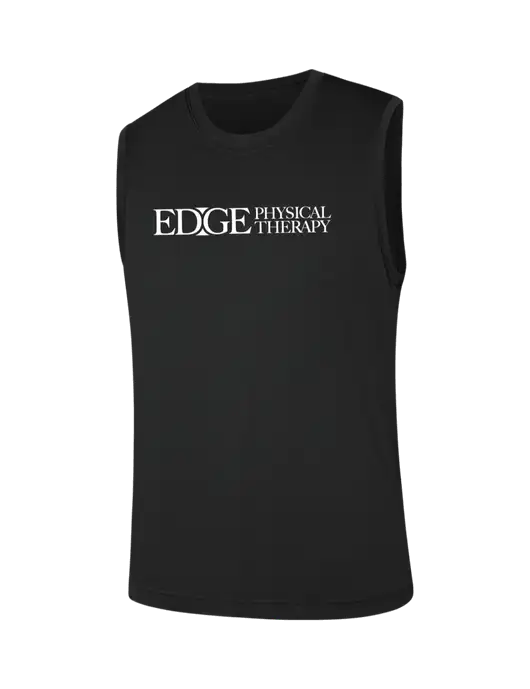 Sleeveless Black PosiCharge Competitor Tee w/Edge Physical Therapy Logo
