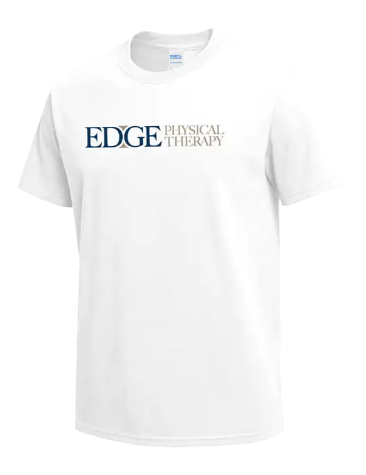 White Heavyweight 6.1 oz T-Shirt w/Edge Physical Therapy Logo