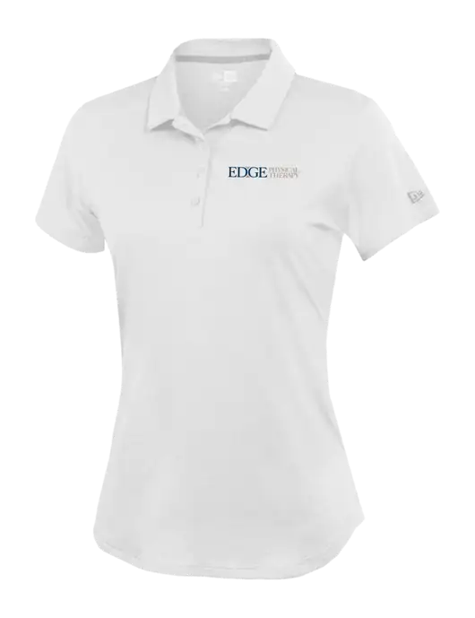 New Era Womens Power White Polo w/Edge Physical Therapy Logo