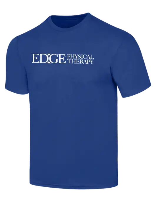 Simply Soft Dark Royal 4.5oz  Poly/Combed Ring Spun Cotton T-Shirt w/Edge Physical Therapy Logo