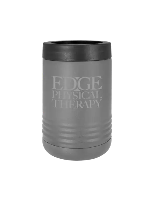 Polar Camel 12 oz Powder Coated Grey Vacuum Insulated Beverage Holder w/Edge Physical Therapy Logo