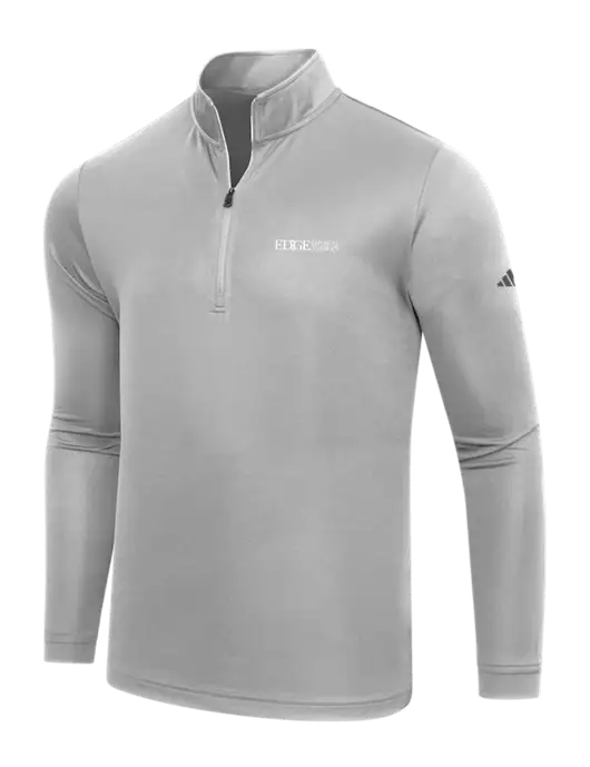 Adidas Medium Grey  Lightweight Quarter Zip Pullover w/Edge Physical Therapy Logo