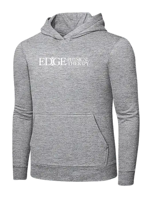Light Grey Heather 7.8 oz Ring Spun Hooded Sweatshirt w/Edge Physical Therapy Logo