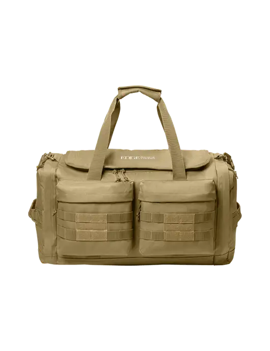 CornerStone Dark Tan Tactical Duffel w/Edge Physical Therapy Logo