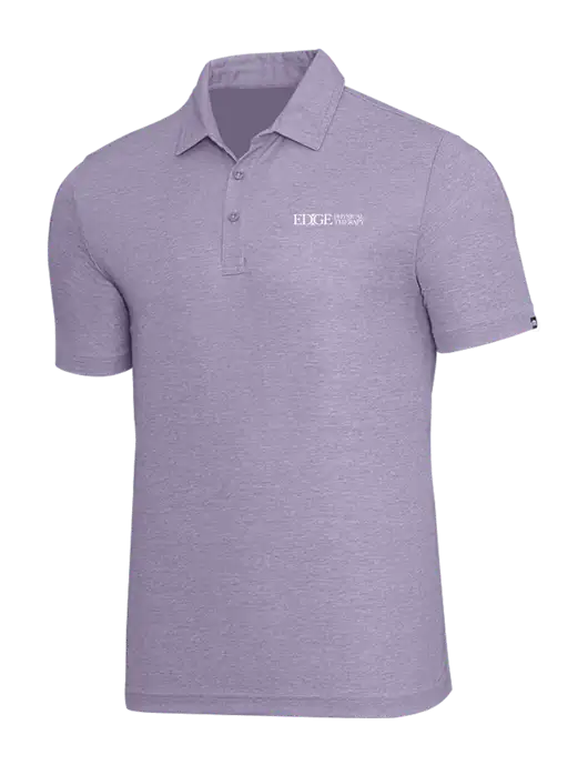 TravisMathew Light Purple Heather Oceanside Polo w/Edge Physical Therapy Logo