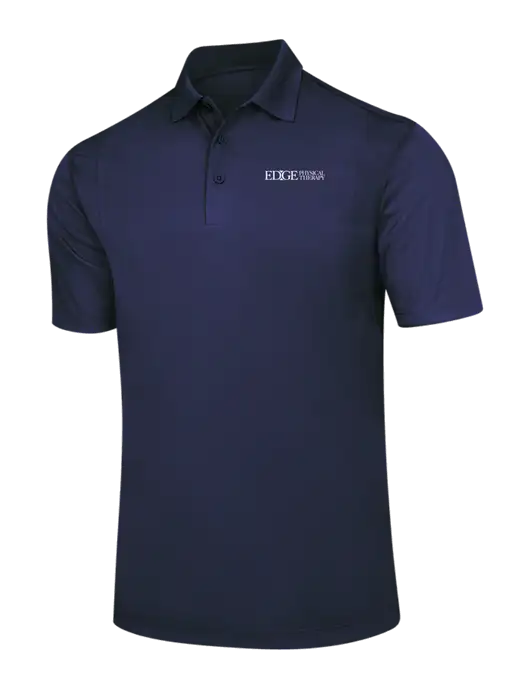 Navy Micropique Sport-Wick Polo w/Edge Physical Therapy Logo
