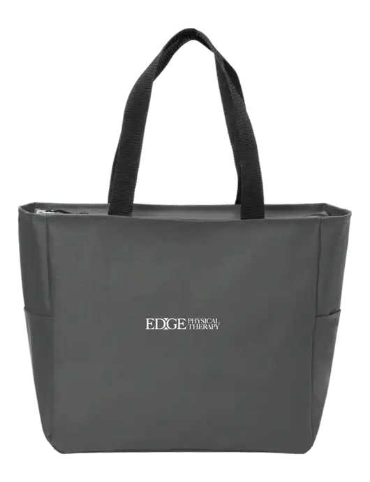Everyday Charcoal Zip Tote Dark w/Edge Physical Therapy Logo
