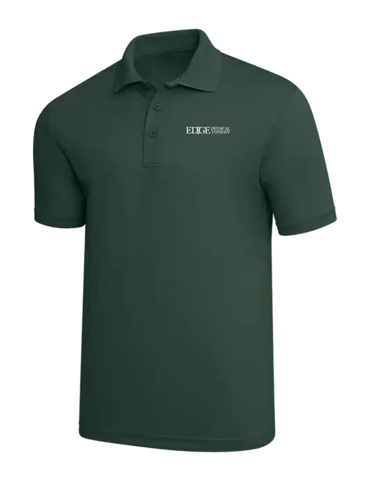 Dark Green PosiCharge RacerMesh Polo w/Edge Physical Therapy Logo