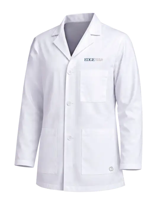 Wink White Mens Consultation Lab Coat w/Edge Physical Therapy Logo