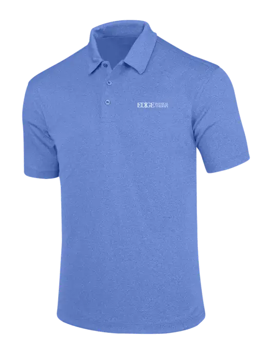 Light Royal Trace Heather Polo w/Edge Physical Therapy Logo