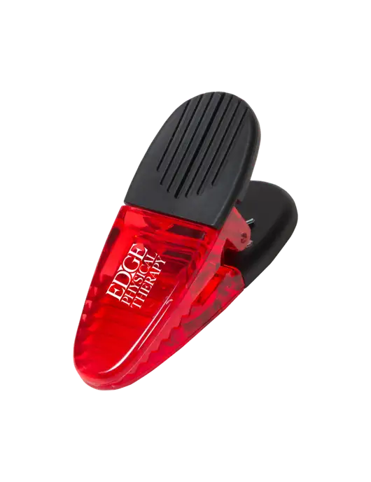 Magnetic Red Power Clip w/Edge Physical Therapy Logo