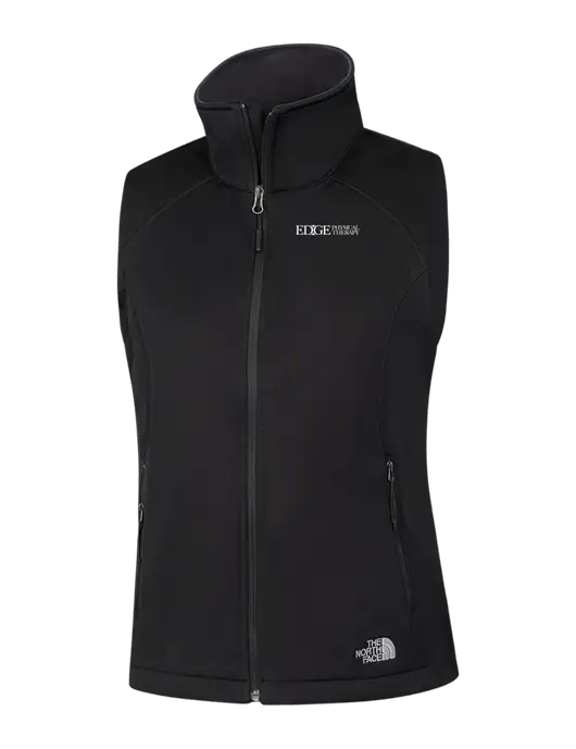 The North Face Womens Black Ridgewall Soft Shell Vest  w/Edge Physical Therapy Logo