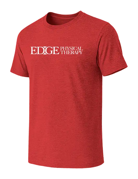BELLA+CANVAS Heather Red CVC Short Sleeve Tee w/Edge Physical Therapy Logo