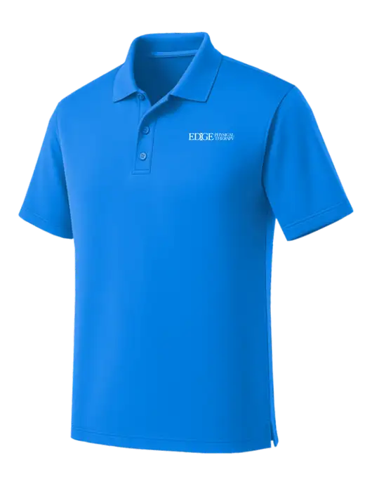 Light Royal Blue Dry Zone UV Micro Mesh Polo w/Edge Physical Therapy Logo