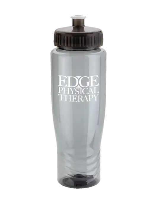 Roam Smoke 28 oz Eco-Polyclear Bottle with Push Pull Lid w/Edge Physical Therapy Logo