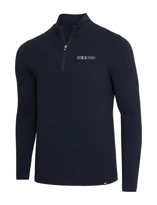 TravisMathew Black Crestview 1/4 Zip w/Edge Physical Therapy Logo