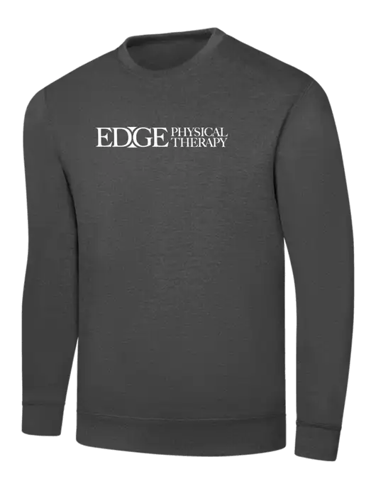 Charcoal 7.8 oz Ring Spun Crew Sweatshirt w/Edge Physical Therapy Logo