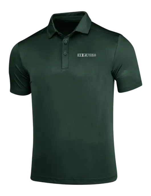 Forest Green Posi-UV Pro Polo w/Edge Physical Therapy Logo