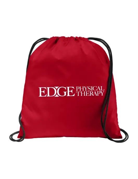 Drawstring True Red Cinch Pack w/Edge Physical Therapy Logo