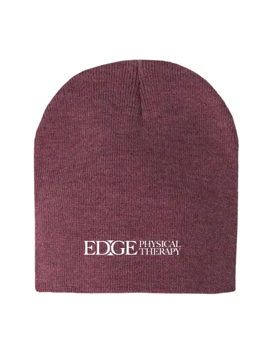 Cardinal Heather Element Knit Beanie w/Edge Physical Therapy Logo