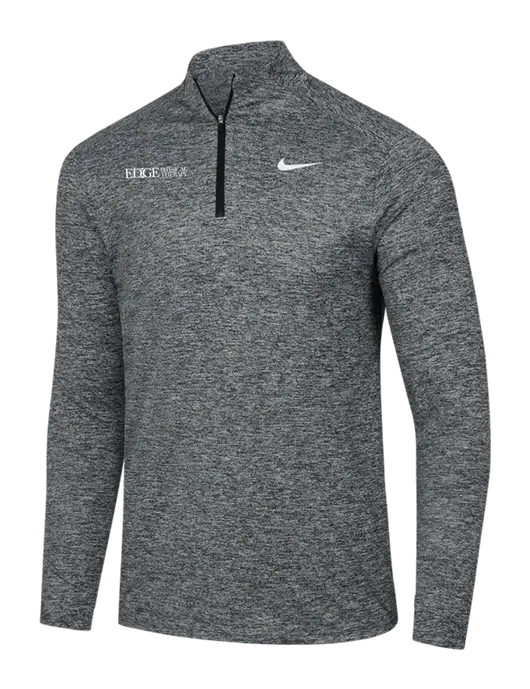 Nike Black Heather Dri-FIT Element 1/2-Zip Pullover w/Edge Physical Therapy Logo