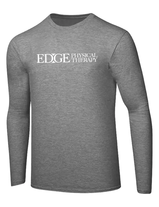 Ring Spun Light Heather Grey 4.5 oz Long Sleeve T-Shirt w/Edge Physical Therapy Logo