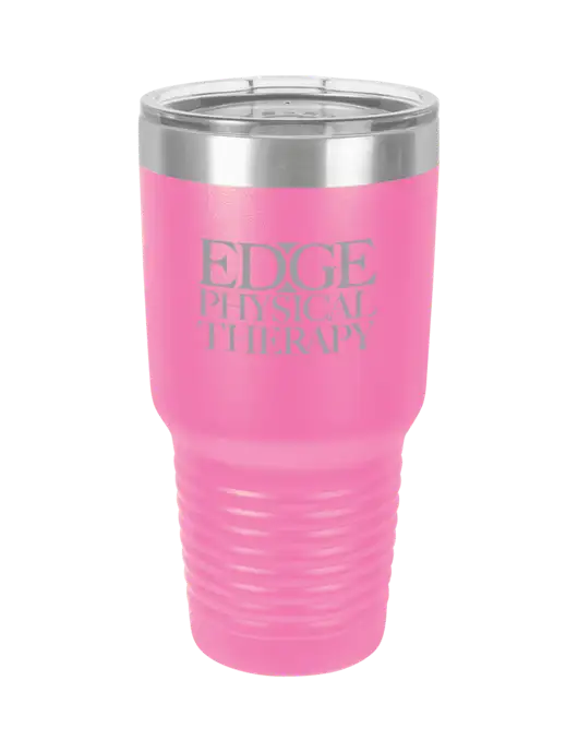 Polar Camel 30 oz Powder Coated Pink Vacuum Insulated Tumbler w/Edge Physical Therapy Logo