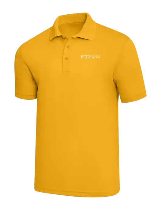 Yellow Gold PosiCharge RacerMesh Polo w/Edge Physical Therapy Logo