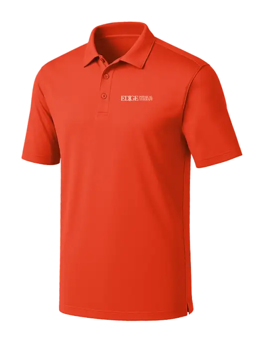 Orange Silk Touch Performance Polo w/Edge Physical Therapy Logo