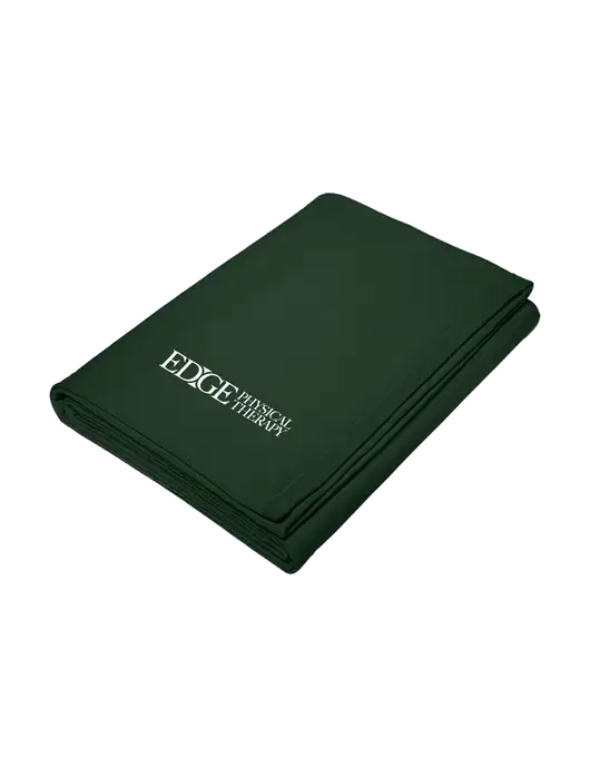 Core Dark Green Fleece Sweatshirt Blanket w/Edge Physical Therapy Logo