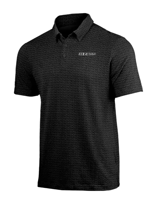 Adidas Black Printed Blend Polo w/Edge Physical Therapy Logo