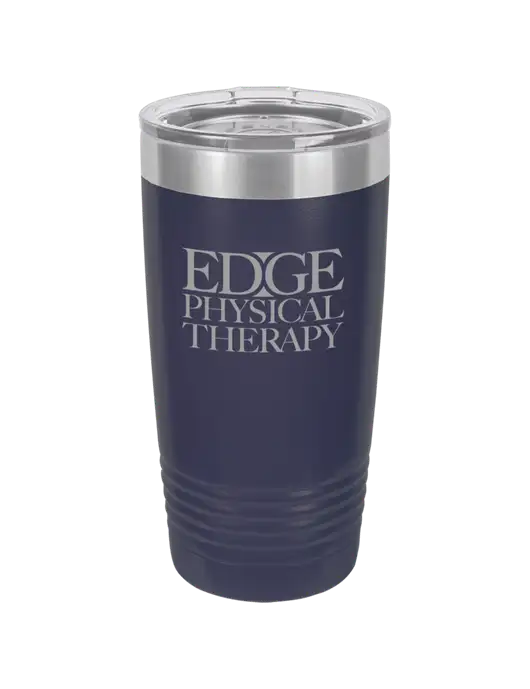 Polar Camel 20 oz Powder Coated Navy Vacuum Insulated Tumbler w/Edge Physical Therapy Logo