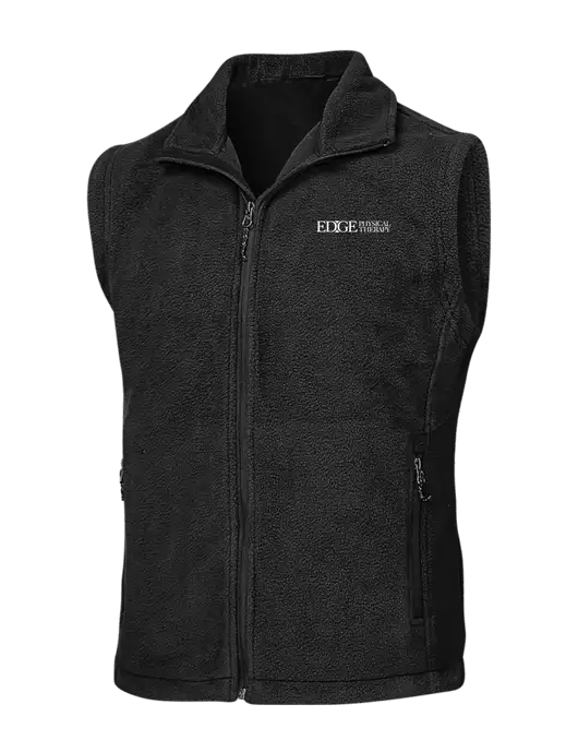 Black Fleece Vest w/Edge Physical Therapy Logo