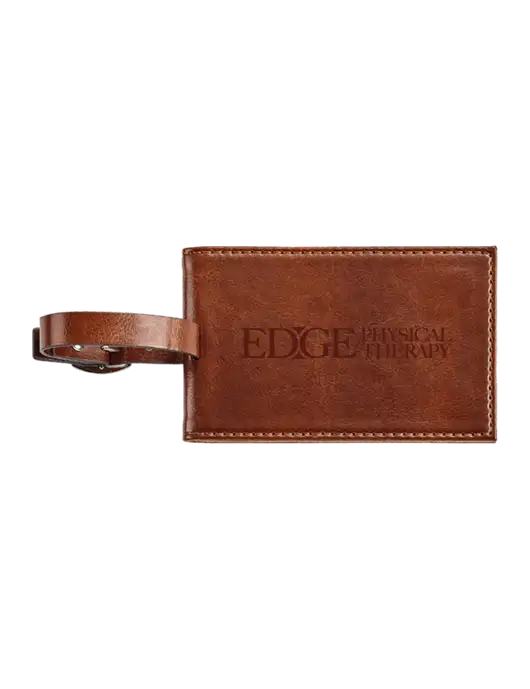 Fabrizio Brown Executive Luggage Tag w/Edge Physical Therapy Logo