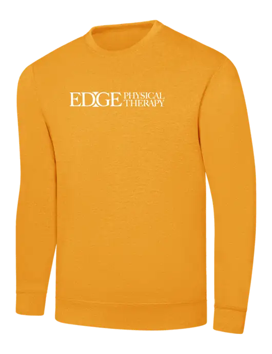 Gold 7.8 oz Ring Spun Crew Sweatshirt
 w/Edge Physical Therapy Logo