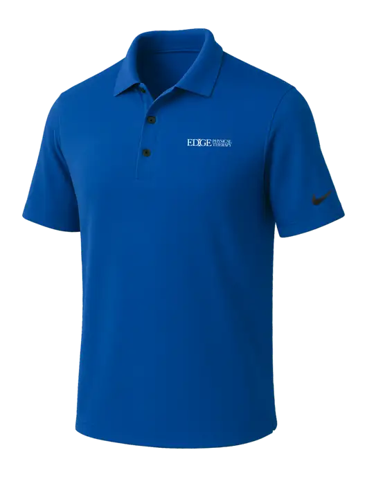 NIKE Dark Royal Dri-Fit Micro Pique Polo w/Edge Physical Therapy Logo