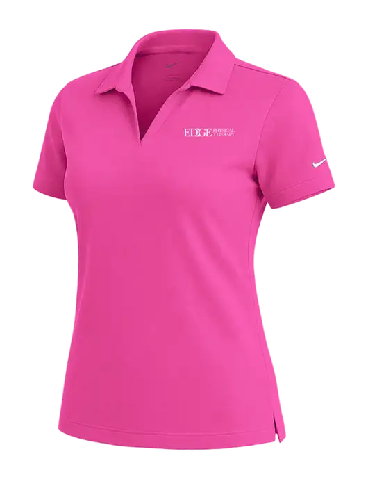 NIKE Fuchsia Womens Dri-Fit Micro Pique Polo w/Edge Physical Therapy Logo