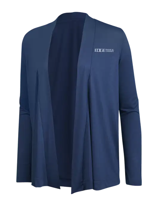 Dusty  Blue Womens Concept Cardigan w/Edge Physical Therapy Logo