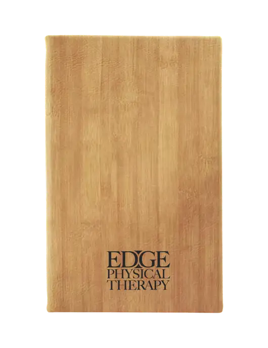 Bamboo Leatherette 5.25 x 8.25 Journal w/Edge Physical Therapy Logo
