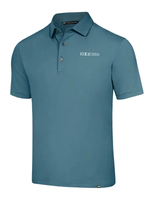 TravisMathew Sapphire Medium Glenview Solid Polo w/Edge Physical Therapy Logo