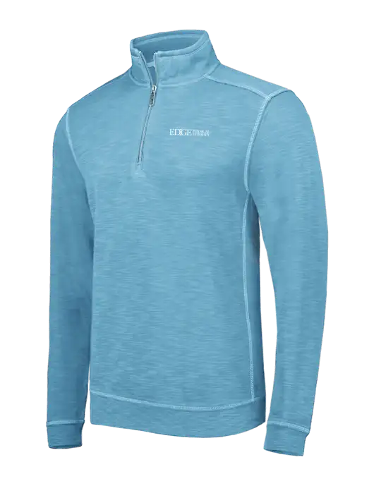 Tommy Bahama Light Blue Tobago Bay 1/2 Zip w/Edge Physical Therapy Logo