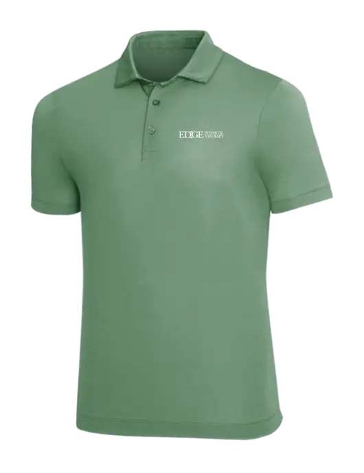 Mercer+Mettle Medium Green Stretch Jersey Polo w/Edge Physical Therapy Logo