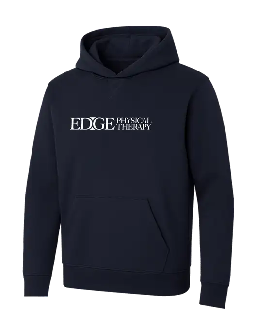 Allmade Dark Navy Organic French Terry Pullover Hoodie w/Edge Physical Therapy Logo