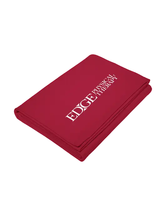 Core Red Fleece Sweatshirt Blanket w/Edge Physical Therapy Logo