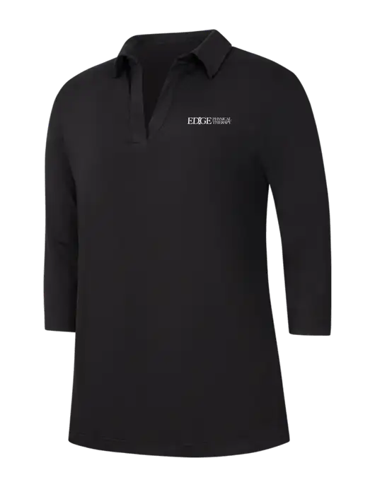 Womens Black Luxe Knit Tunic w/Edge Physical Therapy Logo