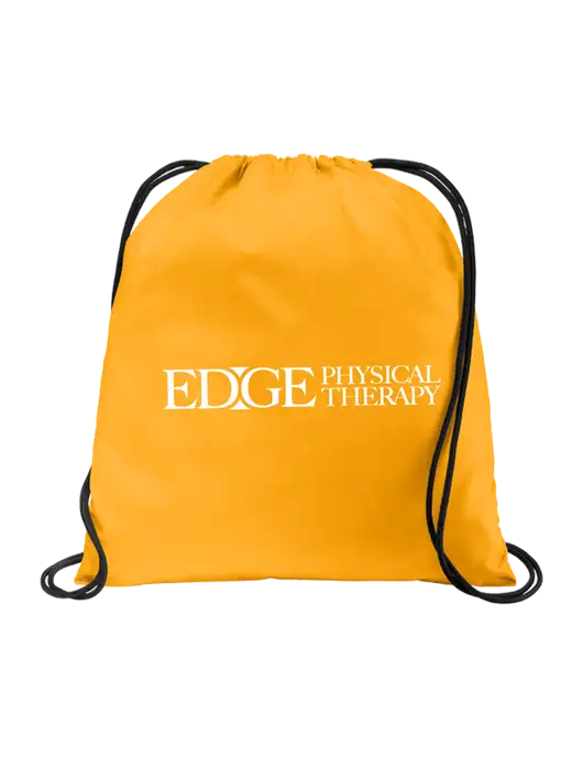 Drawstring Gold Cinch Pack w/Edge Physical Therapy Logo