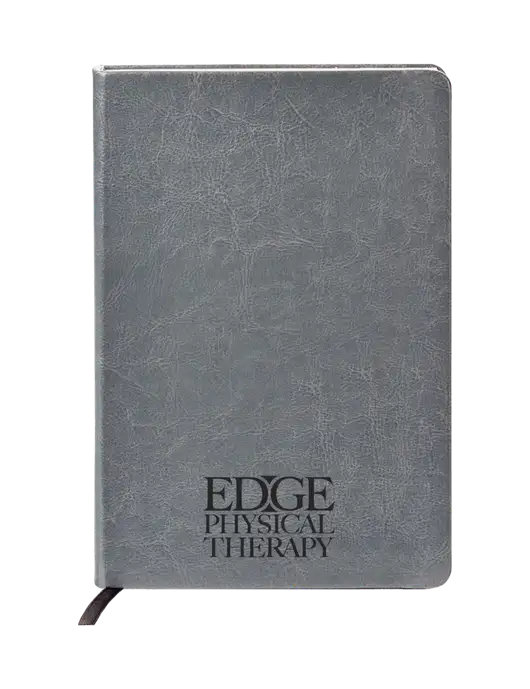 Fabrizio Grey Hard Cover 5.75 x 8.3 Journal w/Edge Physical Therapy Logo