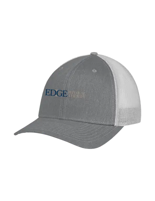 Richardson Adjustable Snapback Original 112 Trucker Cap Heather Grey w/Light Grey Mesh w/Edge Physical Therapy Logo