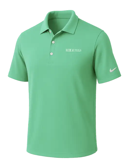 NIKE Very Light Green Dri-Fit Micro Pique Polo w/Edge Physical Therapy Logo
